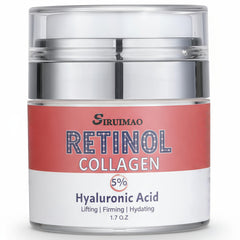 SIRUIMAO retinol cream bottle pour for precise application.