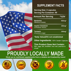 Capsules with cinnamon and turmeric ingredients
