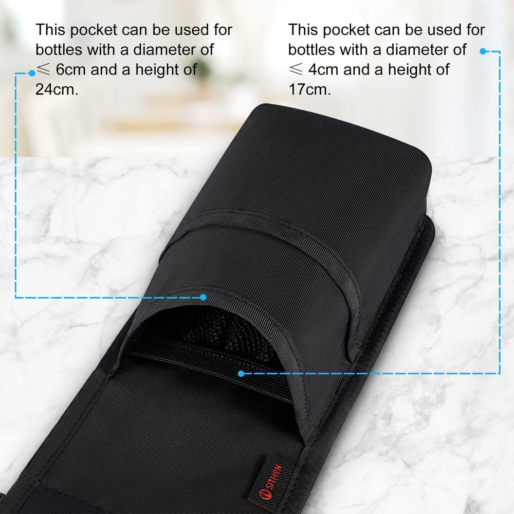 Back pocket and mini outside pouch for cards and tips