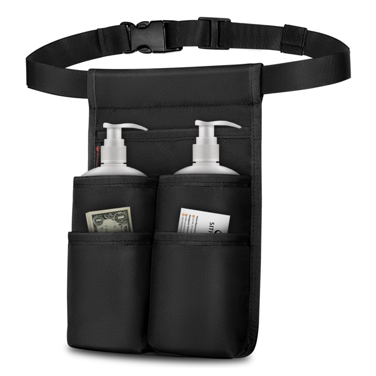 SITHON Massage Bottle Bag front view in black