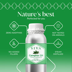 Siva Camphor Essential Oil packaging and bottle