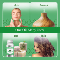 Camphor oil for hair care and scalp massage