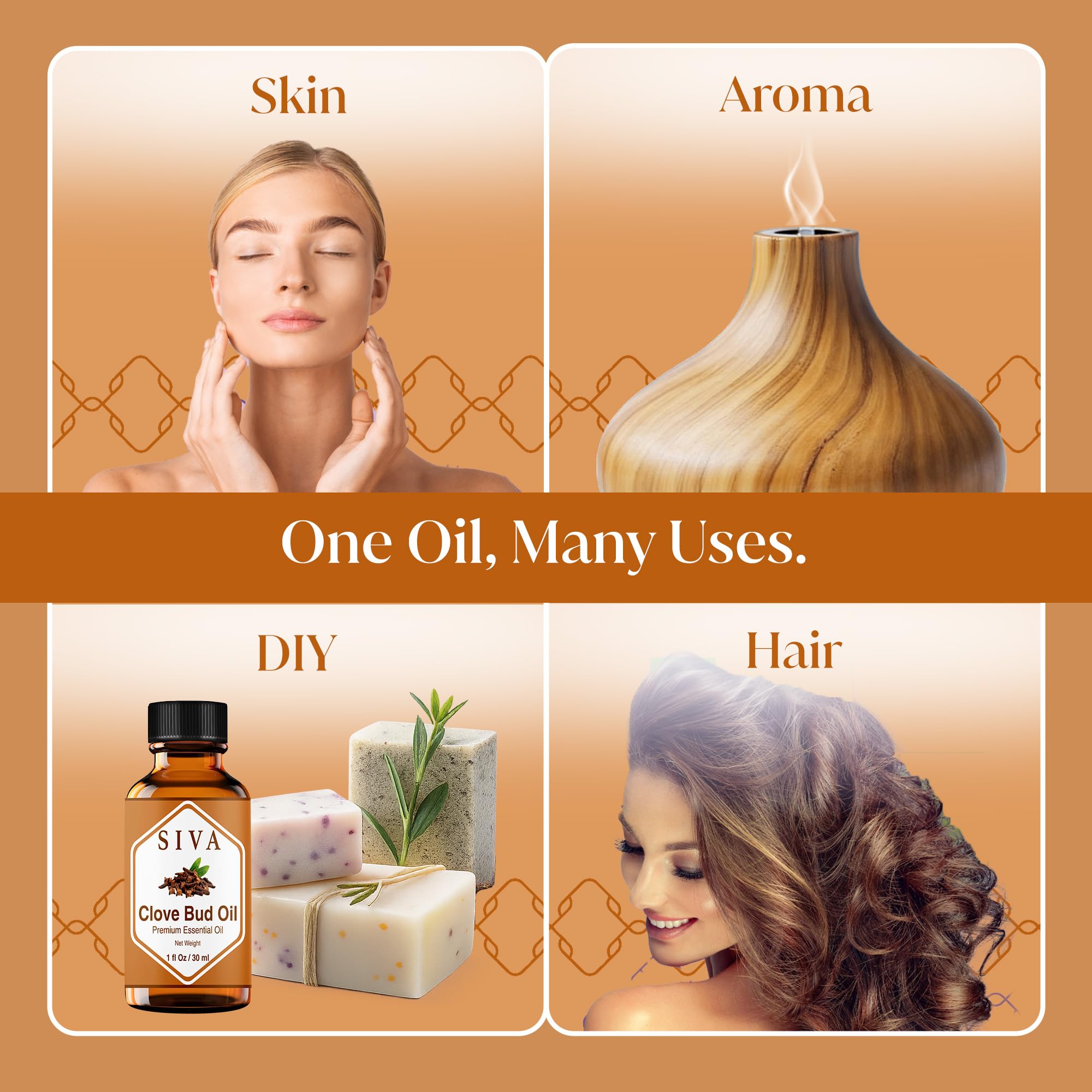 Clove Bud Essential Oil for body massage with carrier oil