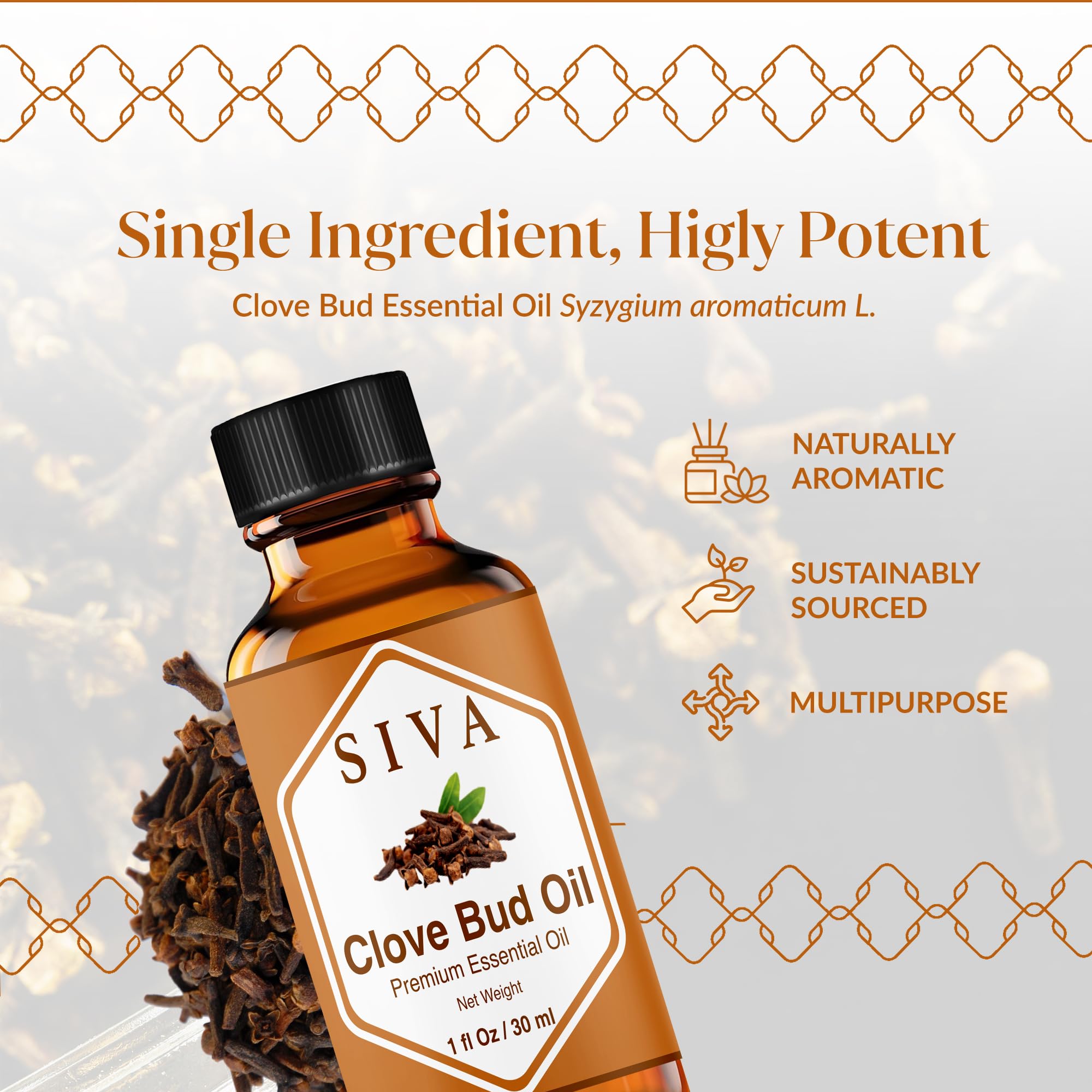 Diffuser aroma with SIVA Clove Bud Essential Oil