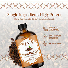 SIVA Clove Bud Essential Oil being used in a diffuser for aromatherapy