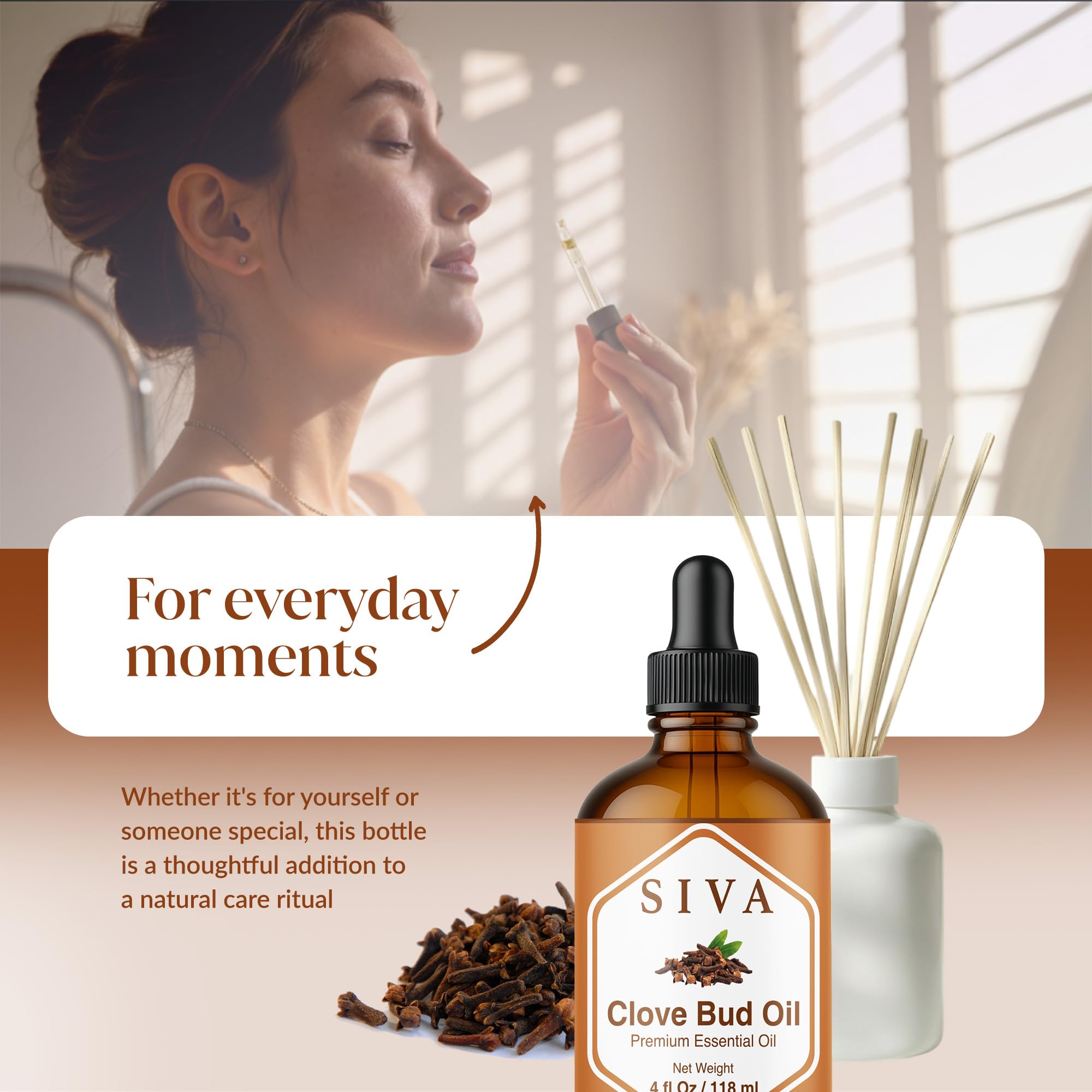 Cruelty-free, natural SIVA Clove Bud Essential Oil