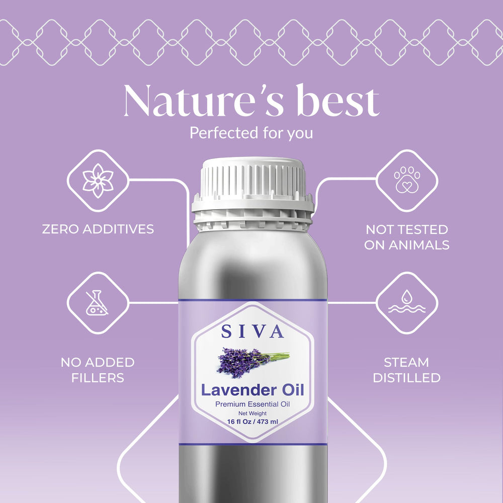 SIVA Lavender essential oil bottle with label