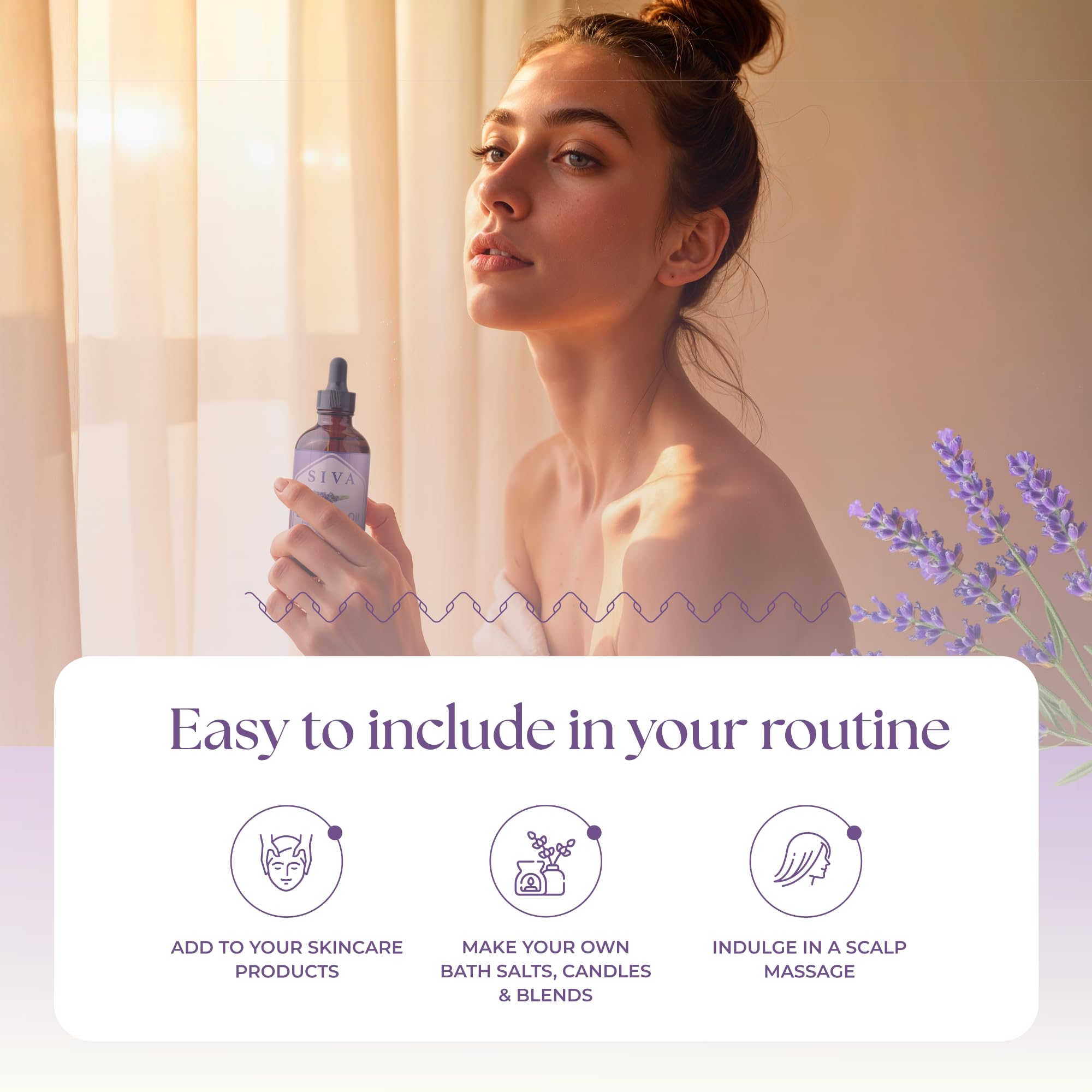 Dropper Bottle Packaging of SIVA Lavender Oil