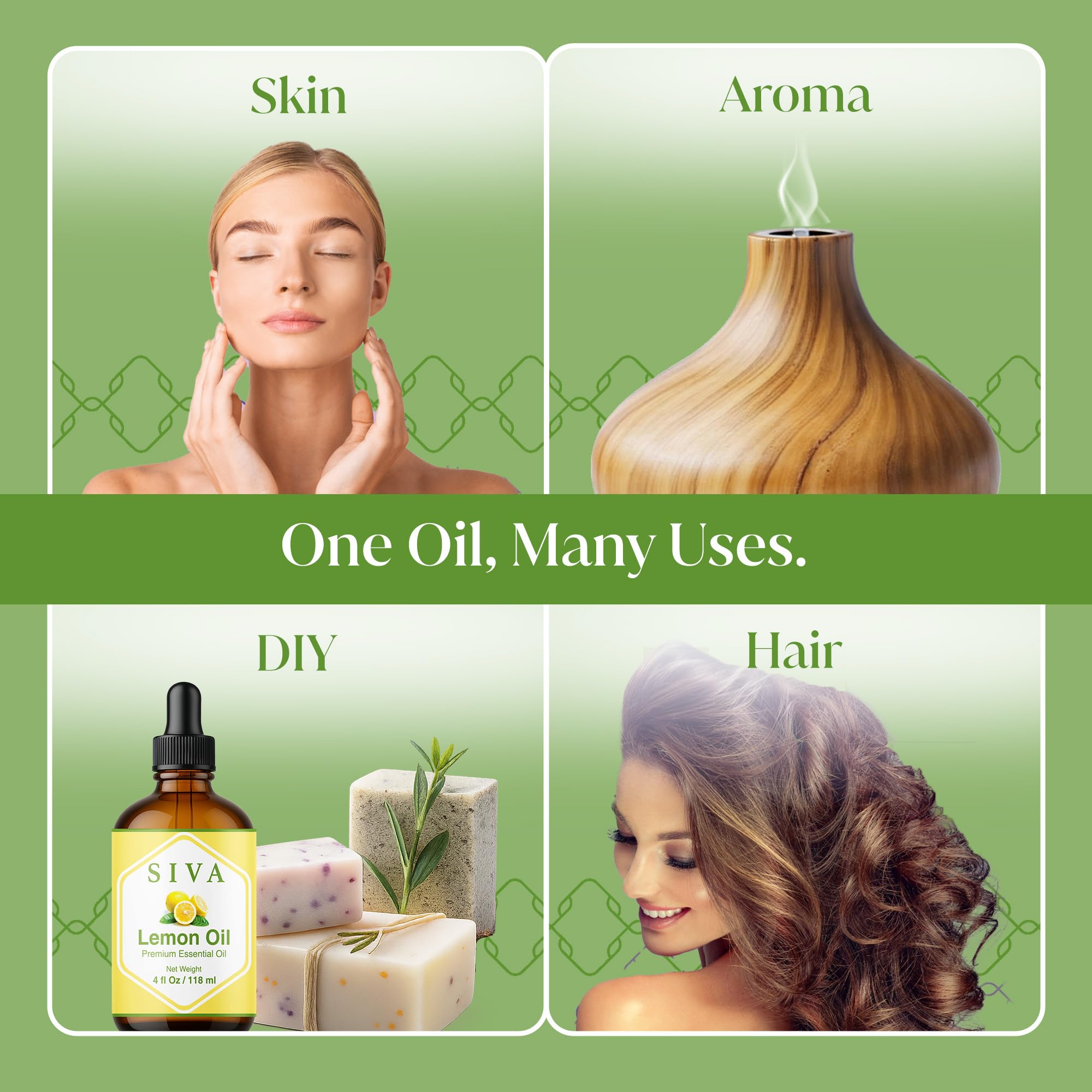 Lemon essential oil for hair care and scalp massage