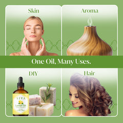Lemon essential oil for hair care and scalp massage