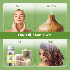 Body massage using lemon essential oil with carrier oil