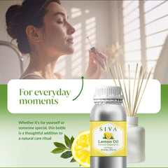 SIVA Lemon Essential Oil packaging and label