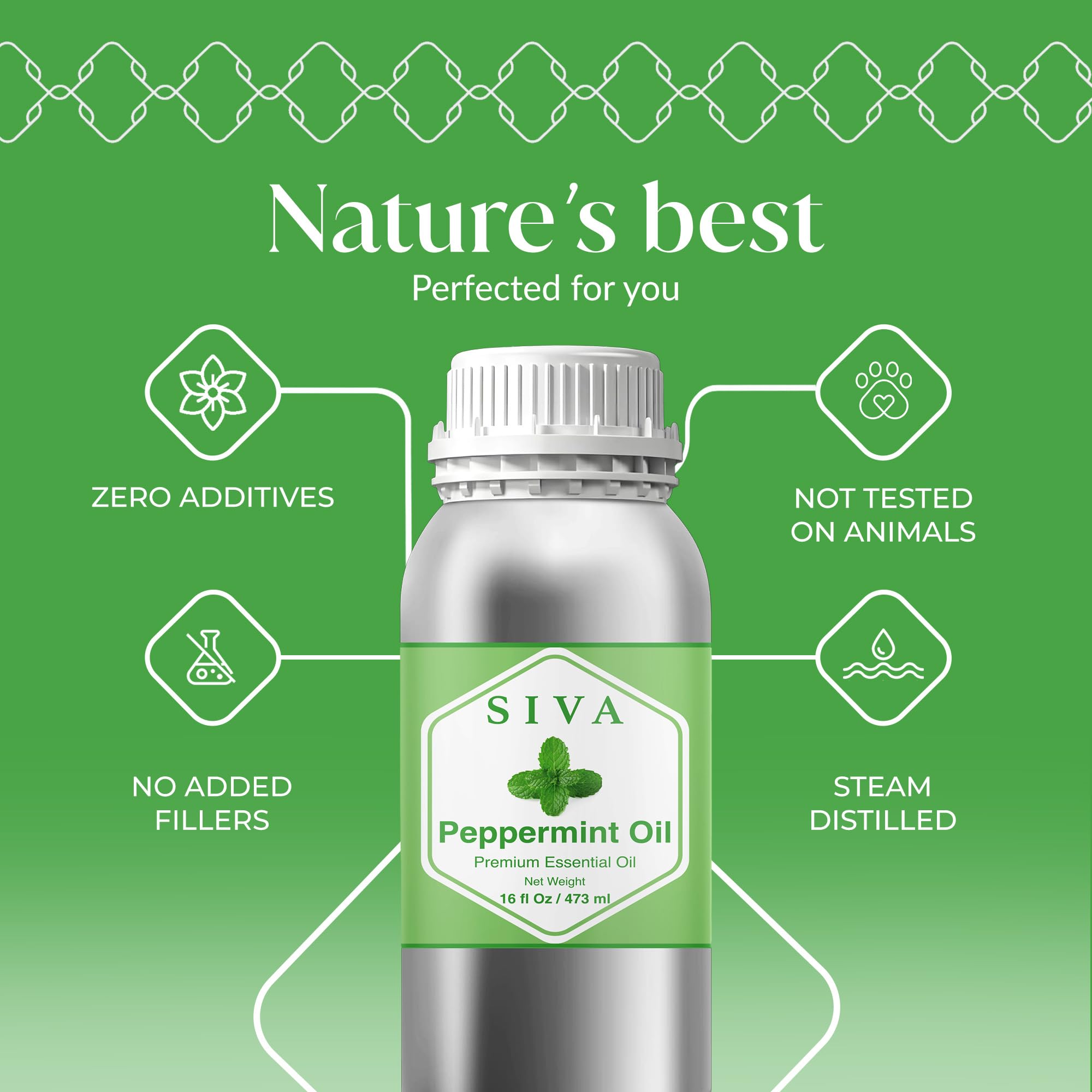 Peppermint essential oil diffuser usage with Siva