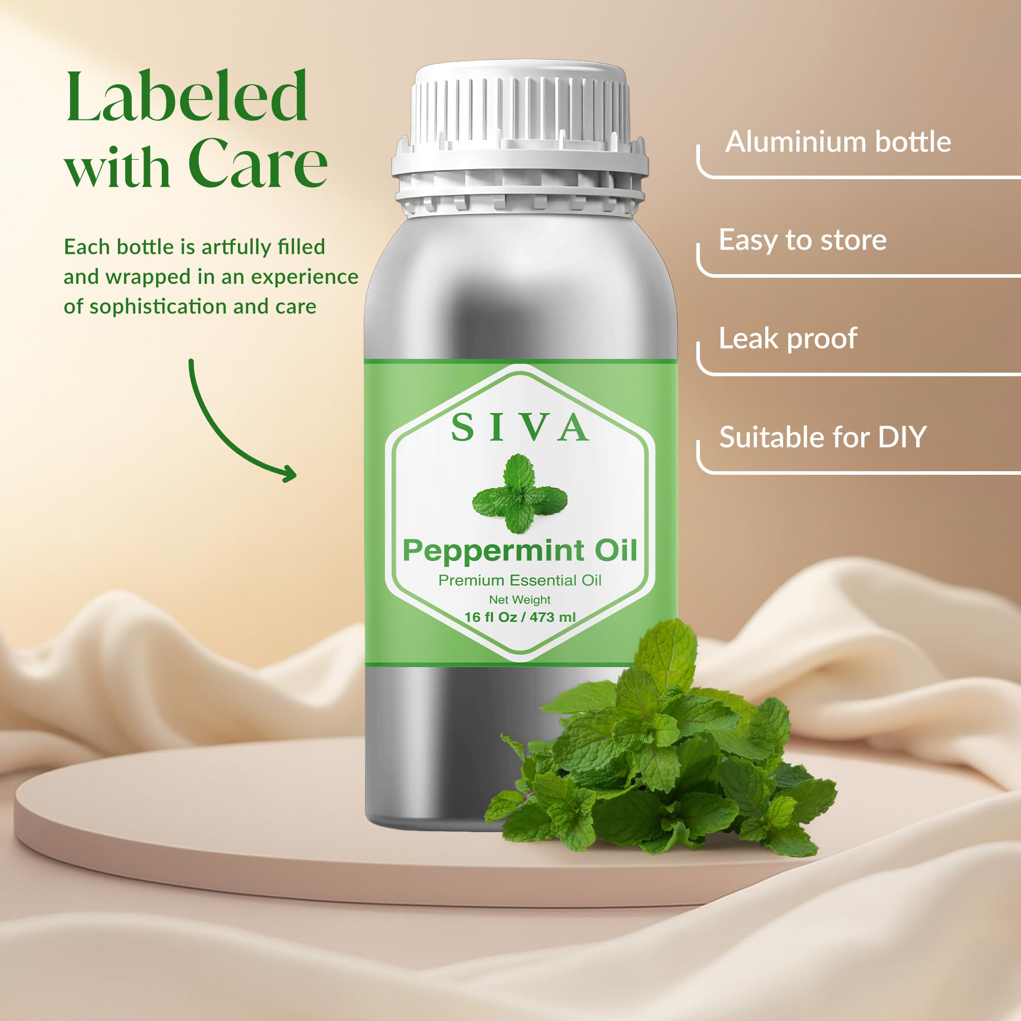 Siva Peppermint Essential Oil for hair care and scalp