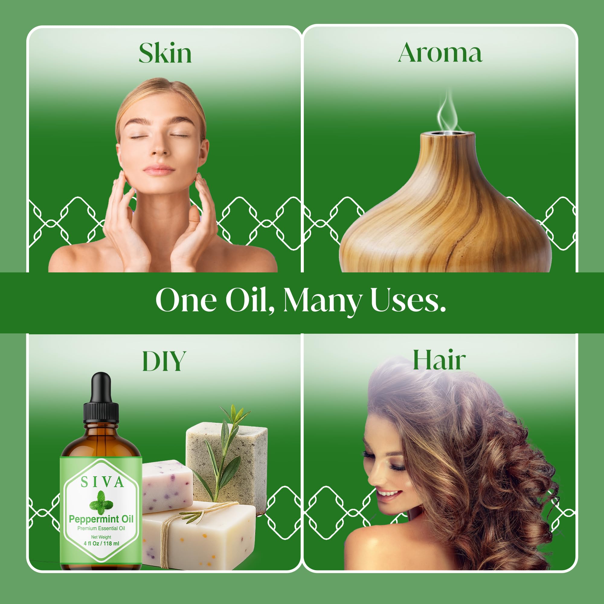 SIVA Peppermint Essential Oil for skincare and body care