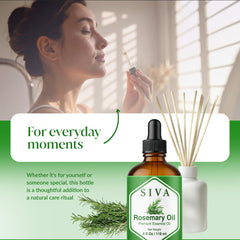 Dropper bottle of Siva Rosemary Essential Oil