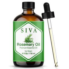 Siva Rosemary Essential Oil bottle with dropper