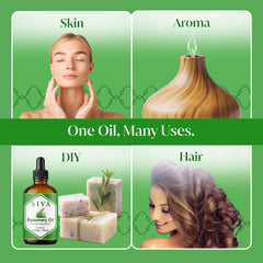 Scalp massage using Siva Rosemary Essential Oil