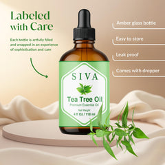 Nail care: tea tree oil applied to nails and cuticles