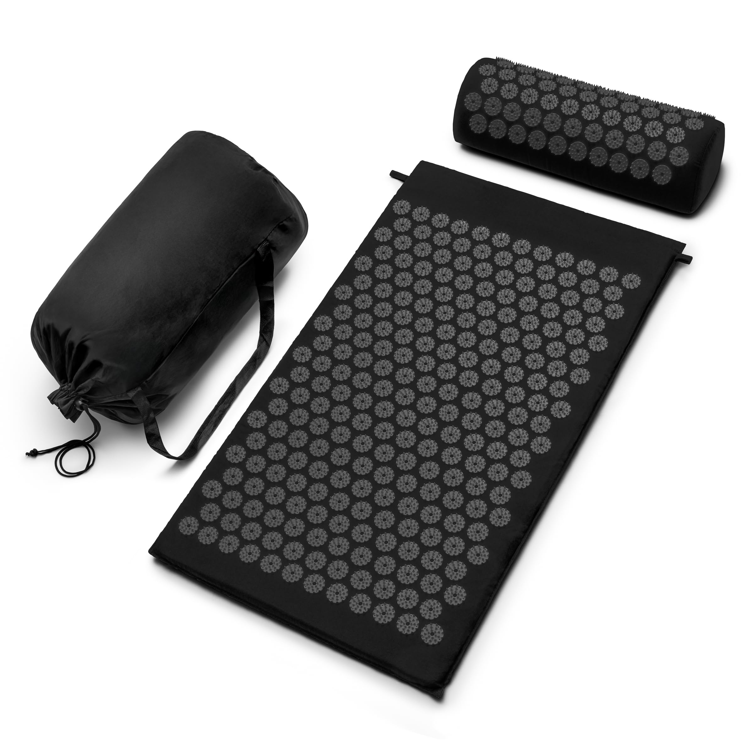 Sivan Health acupressure mat and pillow set laid out for full-body support