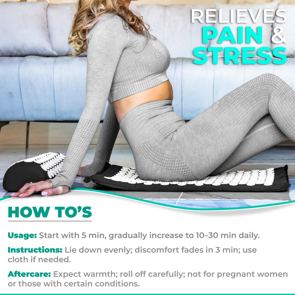 Acupressure pillow for neck and back pain relief