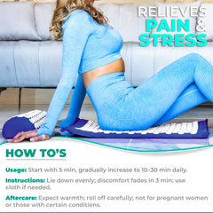 Acupressure pillow supporting neck and lower back