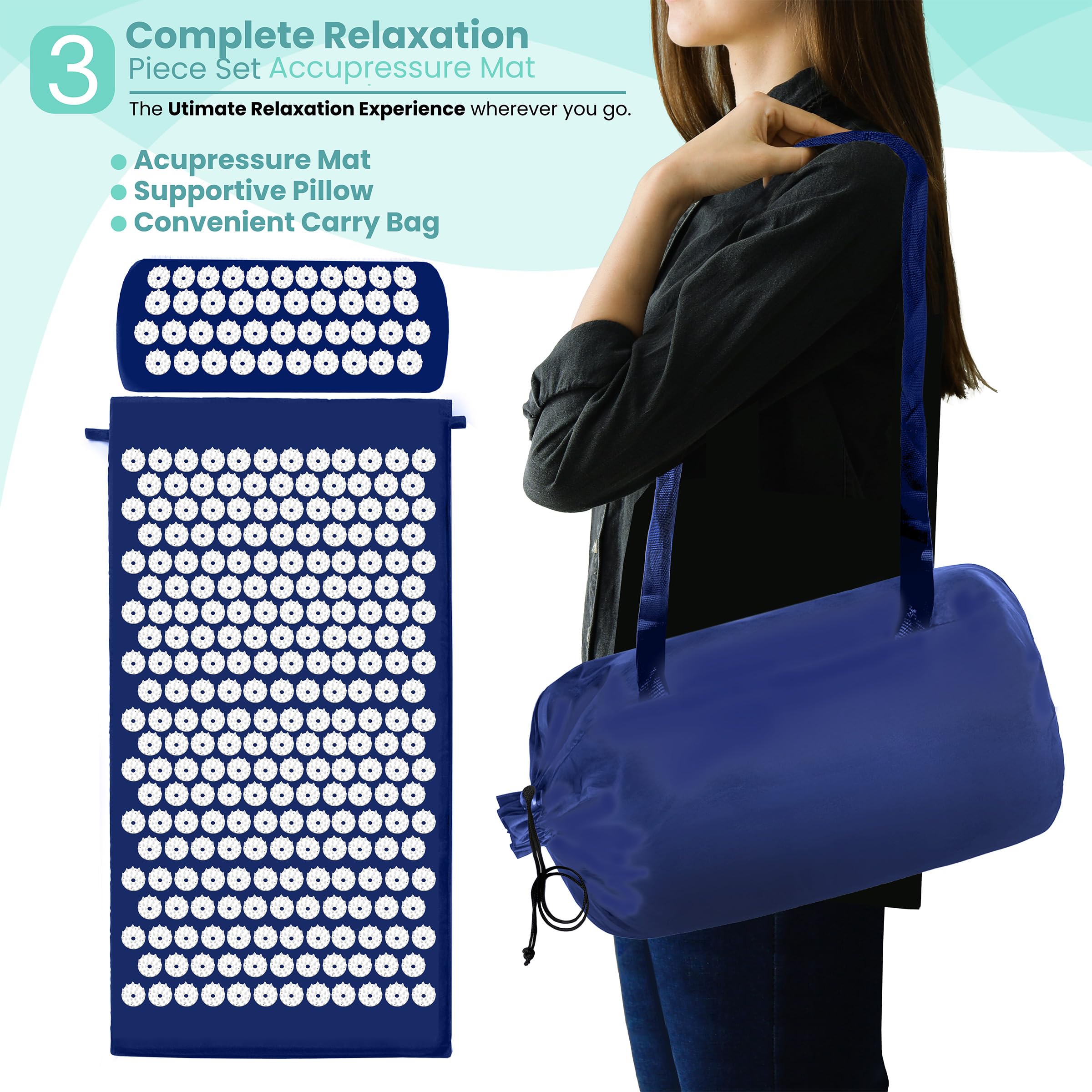 Lifestyle: person meditating with the mat at home