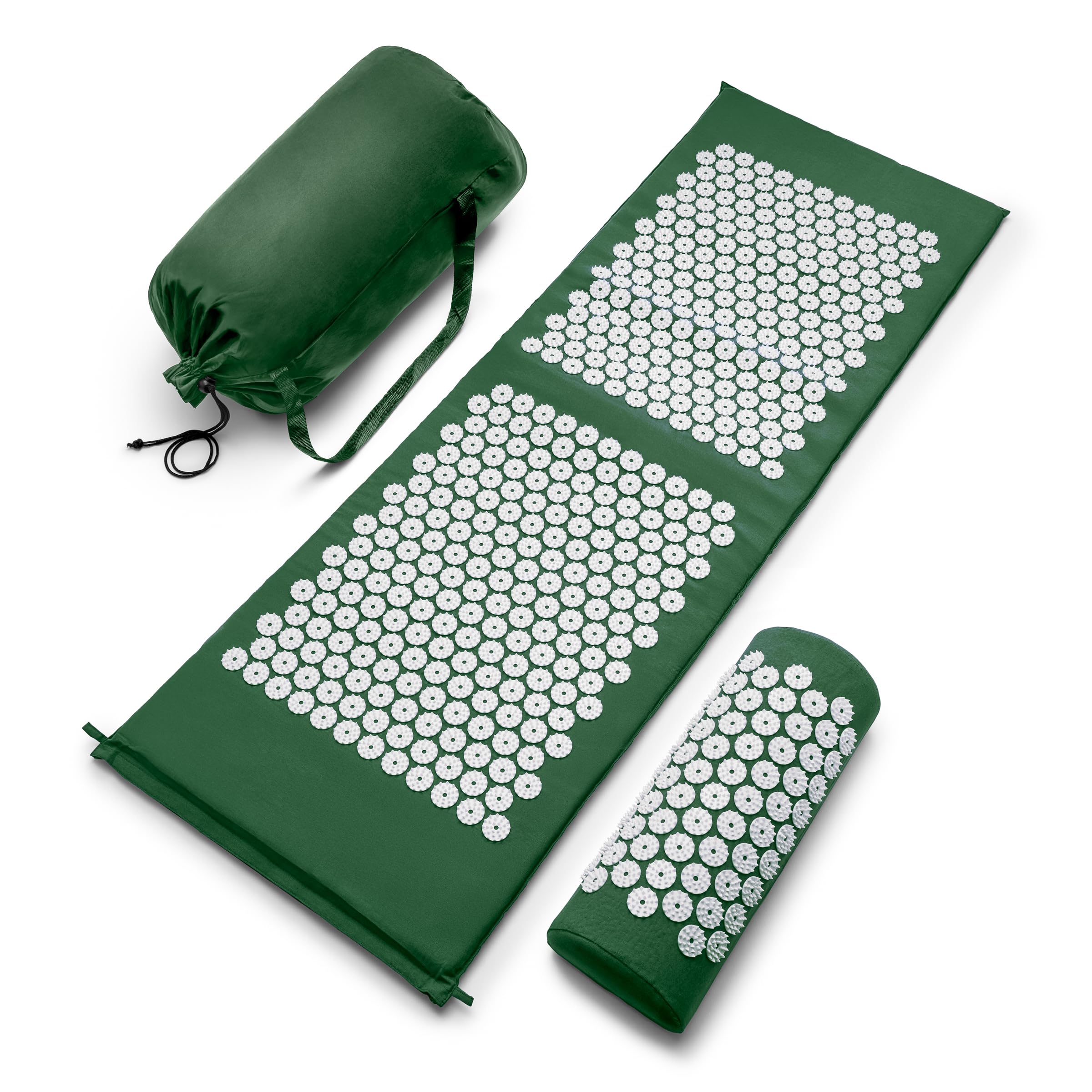 Front view of Sivan Health acupressure mat and pillow set