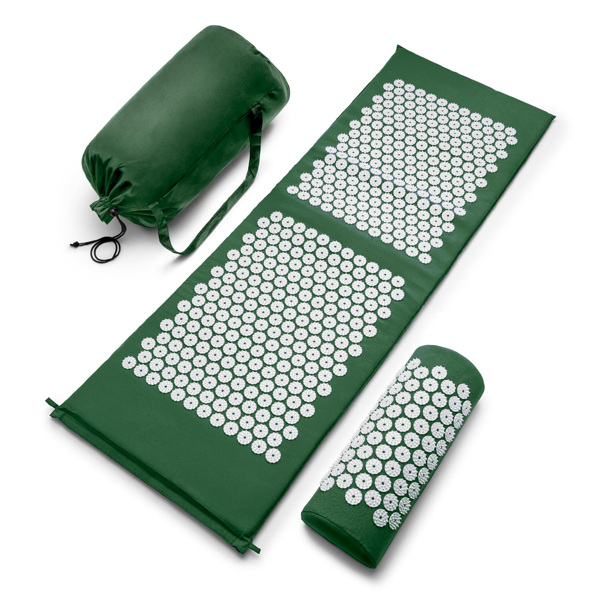 Front view of Sivan Health acupressure mat and pillow set