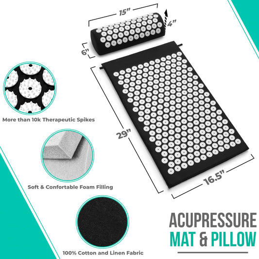 Close-up of thousands of non-toxic plastic spikes on the acupressure mat