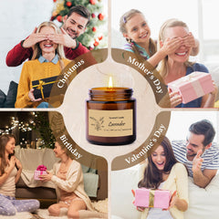 Apple and Cinnamon scented candle in amber jar from the six-pack set