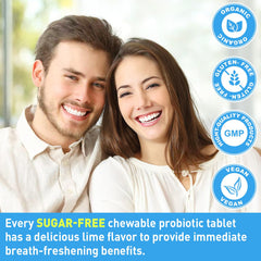 60-day supply of sugar-free chewable probiotic lozenges