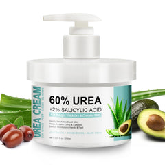 60% Urea Cream for Feet bottle showing concentrated hydration for dry skin