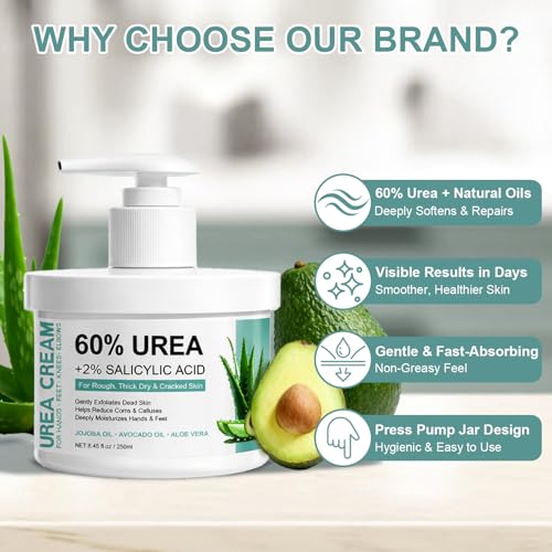 60% Urea Cream for Feet night-time application for softer skin