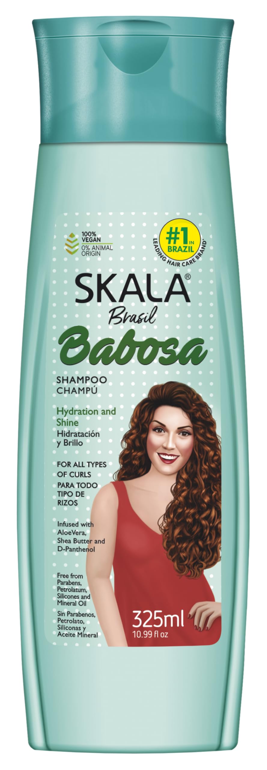 SKALA Expert Babosa Shampoo bottle for curly hair hydration.