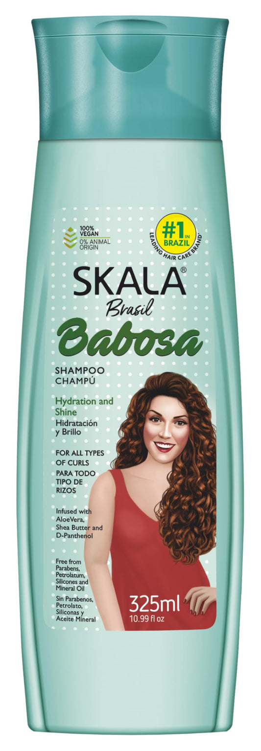SKALA Expert Babosa Shampoo bottle for curly hair hydration.