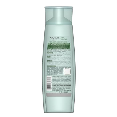 Close-up of label on SKALA Babosa Shampoo highlighting Aloe Vera.