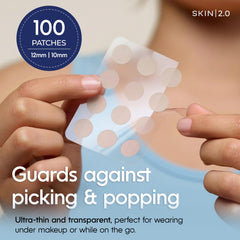 Skin 2.0 hyaluronic-acid patch provides gentle hydration under the patch.