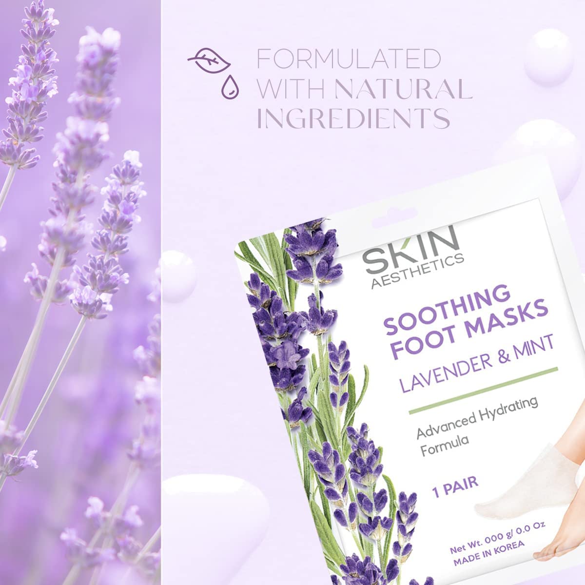 Cooling mint effect revives tired feet for a refreshing feel.