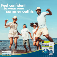 At-home use of Skin Clinic Freeze 'n Clear enables convenient wart treatment.