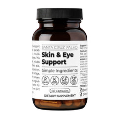Bottle of Skin & Eye Supplement on white background
