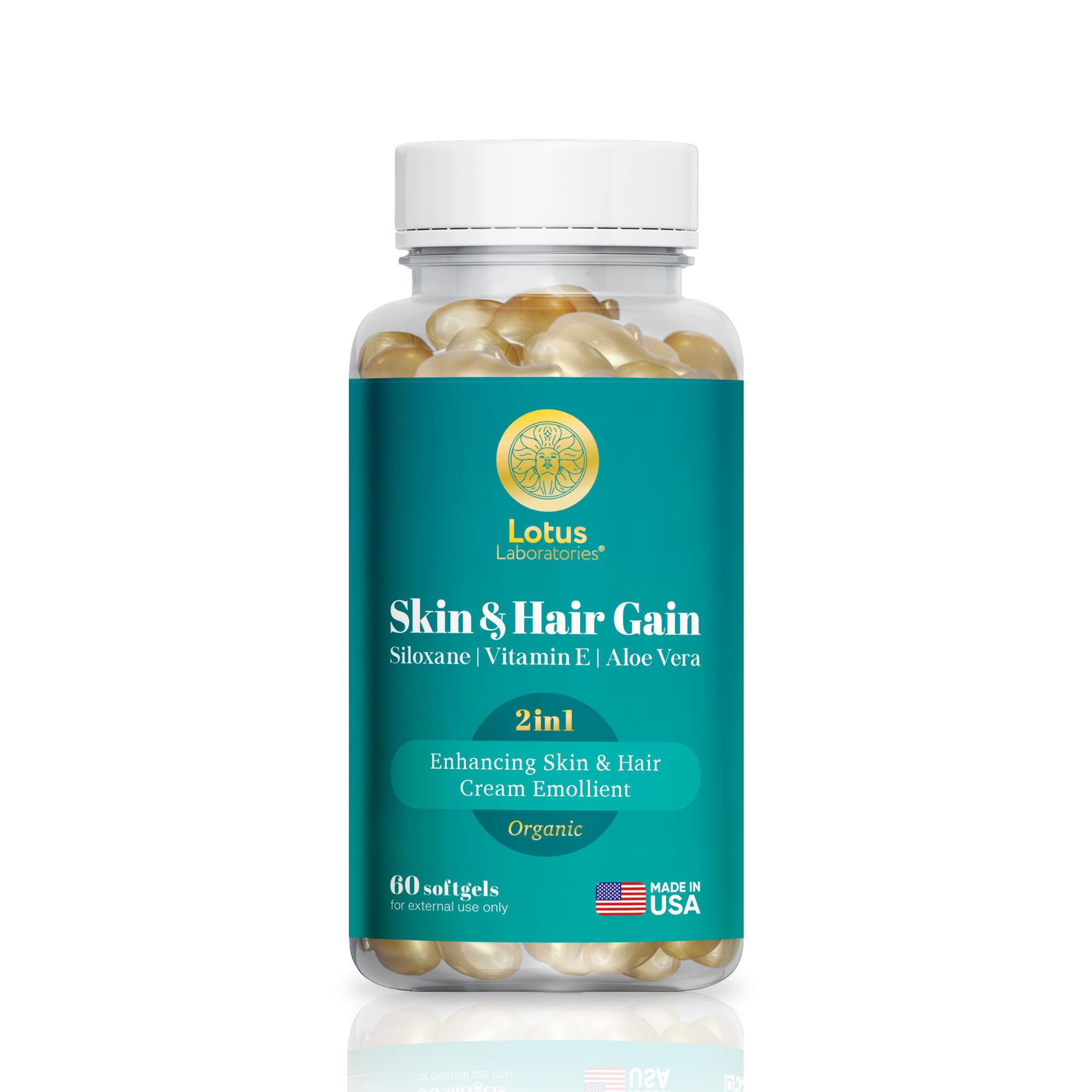 Skin & Hair Gain bottle packaging front
