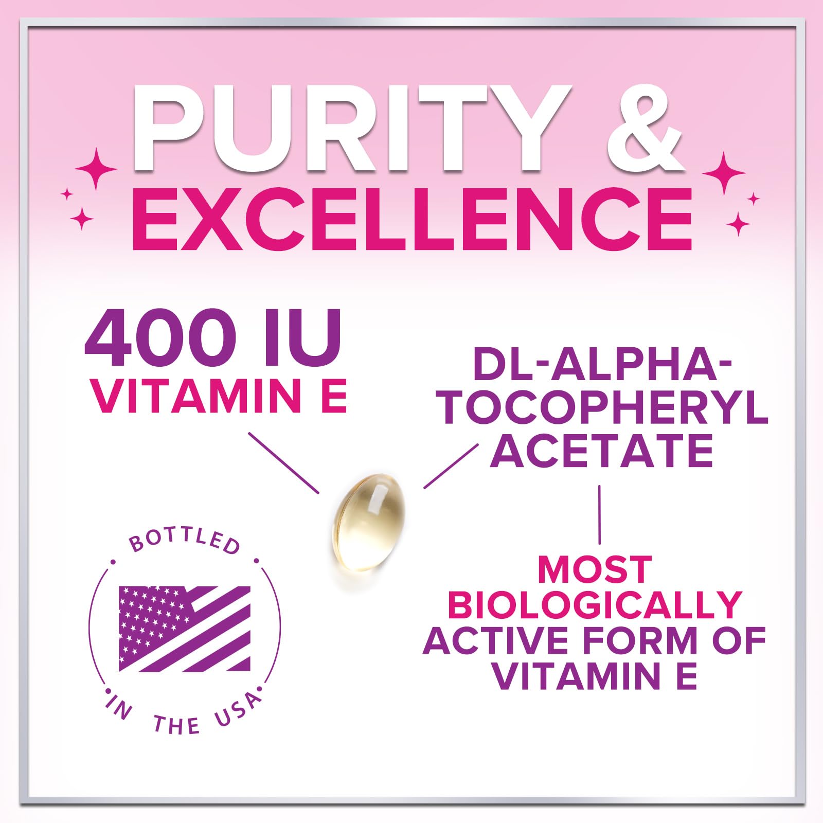 Benefits to skin, hair, and immune system from Vitamin E