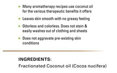 Uses of fractionated coconut oil for skin, hair, and lips