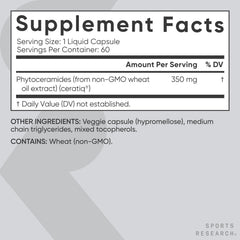 Graphic illustrating skin hydration and ceramide barrier support
