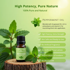 Peppermint oil applied to skin for migraine relief