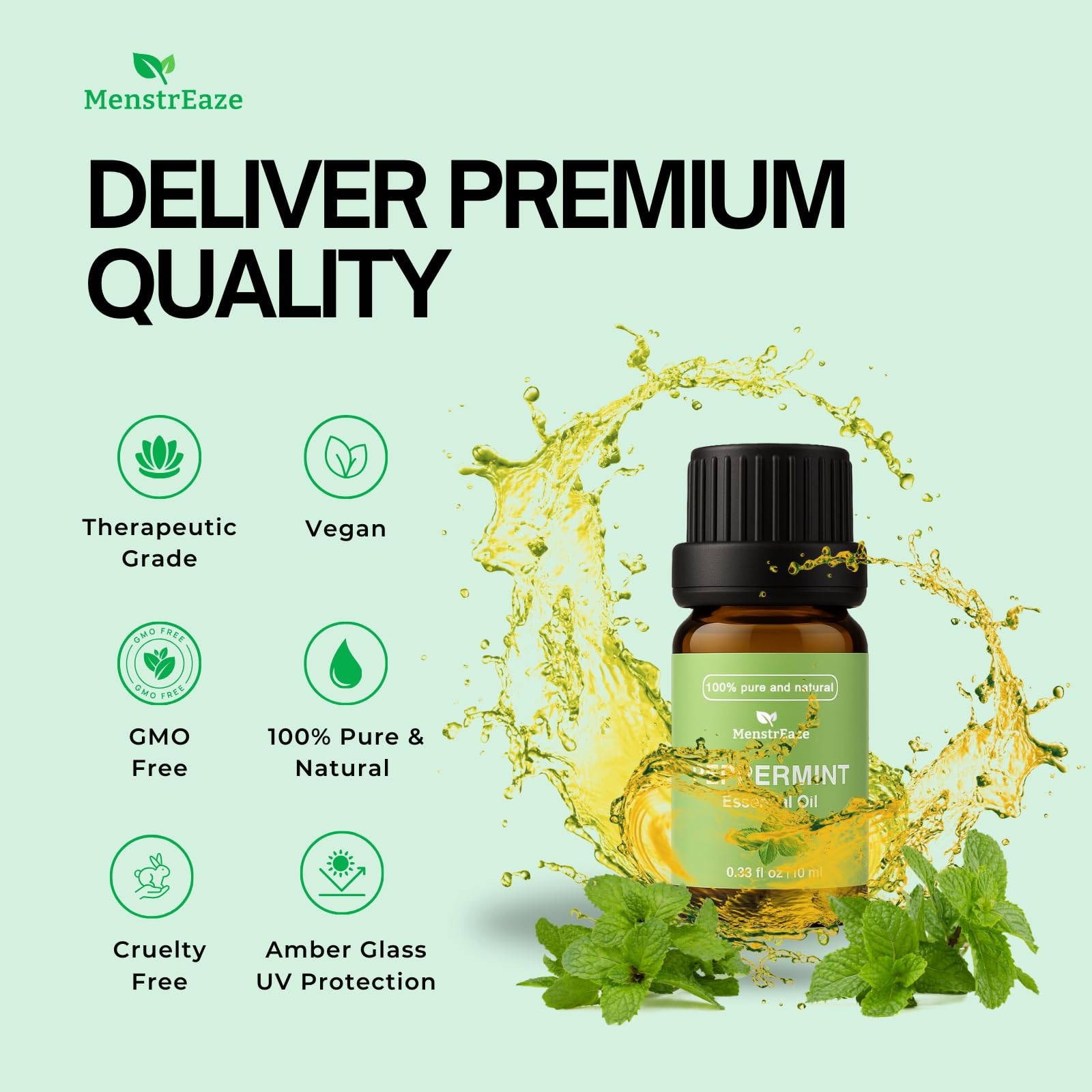 DIY beauty craft with peppermint essential oil