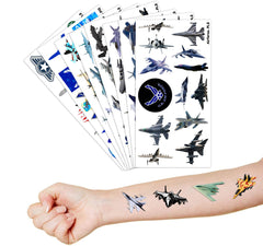 Safe US Airplane Jet Fighter tattoos, easy removal after gatherings.