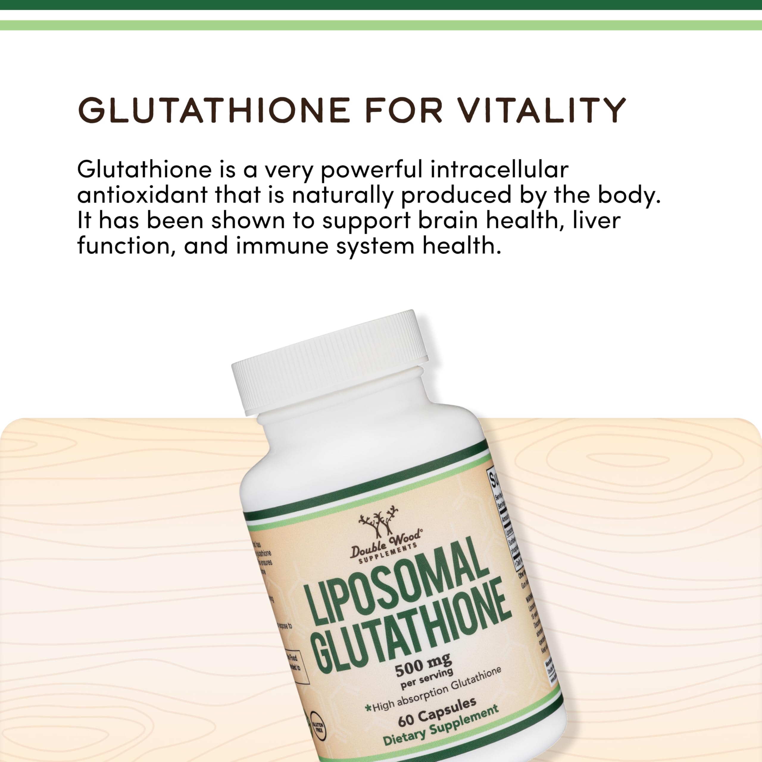 Glutathione supporting skin elasticity and appearance