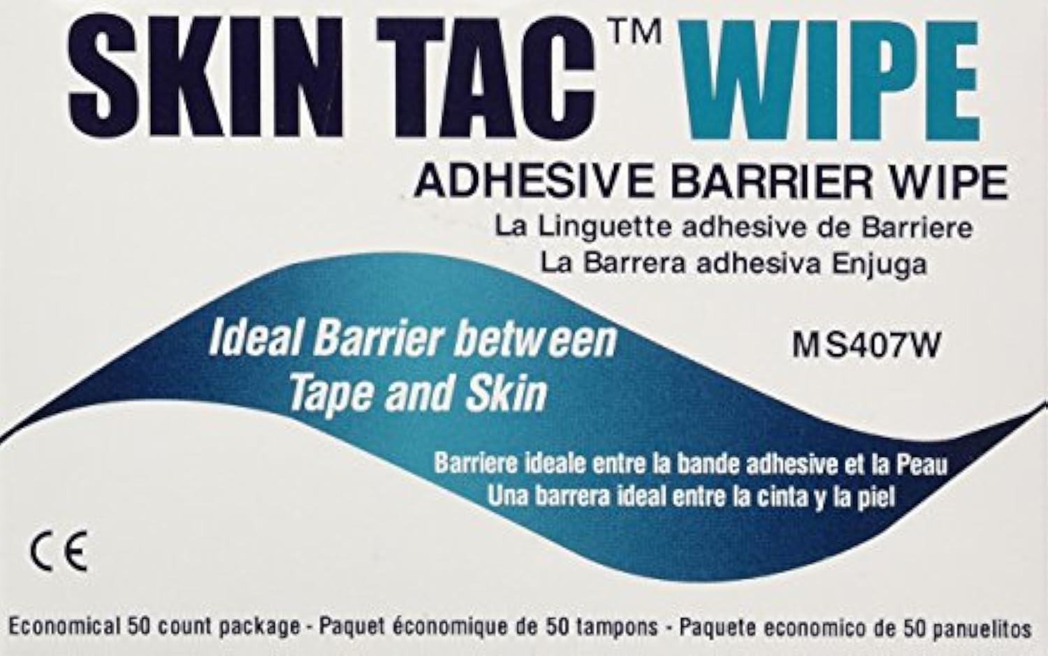 Skin-Tac adhesive barrier wipes front close-up for skin-friendly post-op adhesion